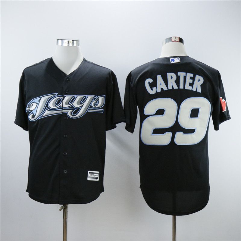 Men Toronto Blue Jays #29 Carter Black Trowback MLB Jerseys->toronto blue jays->MLB Jersey